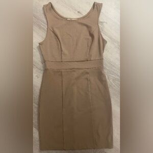 Forever 21 Taupe Sleeveless Bodycon Mini Dress Size Small
